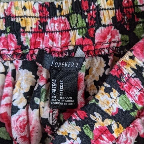 Floral impressionist vintage flower design mini skirt a siluhet Size M @K - Picture 3 of 5